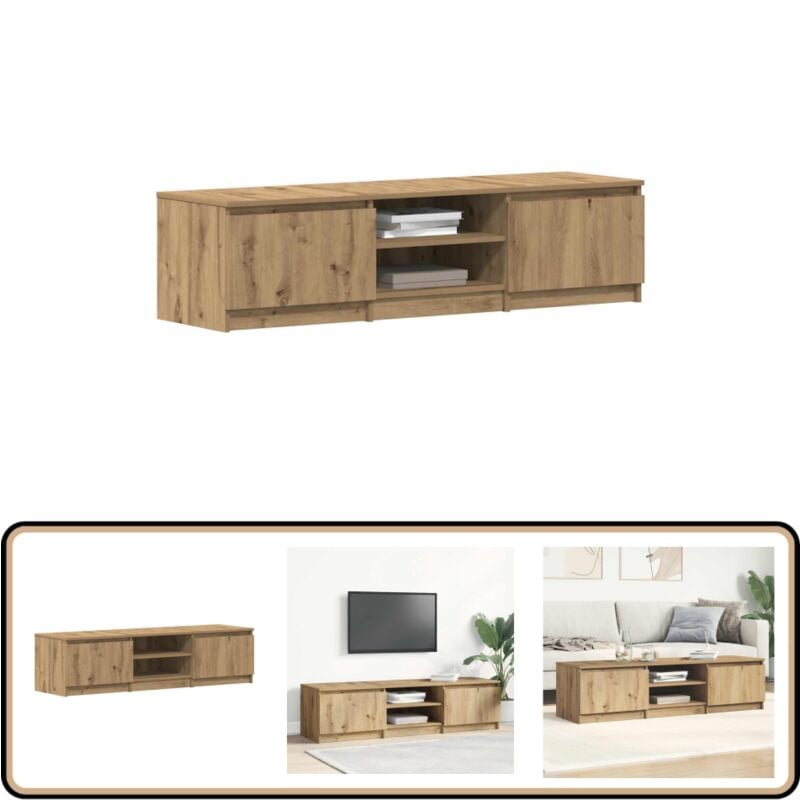 Vidaxl - Meuble tv chêne artisanal 140x40x36 cm bois d'ingénierie