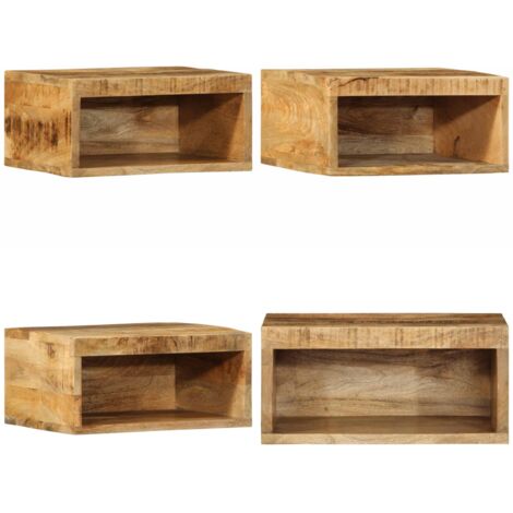 VidaXL Meuble TV mural 40x30x19 cm bois massif de manguier brut