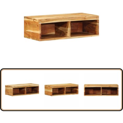 VidaXL Meuble TV mural 60x30x19 cm bois massif d'acacia