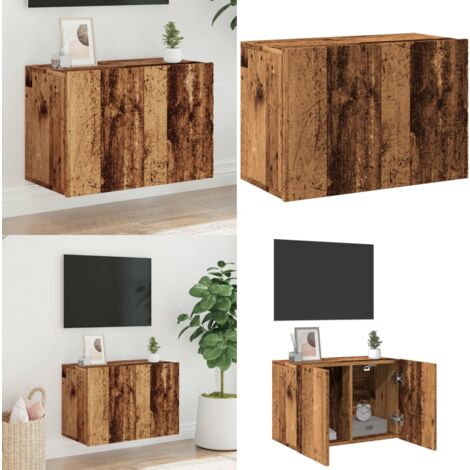 vidaXL Meuble TV mural vieux bois 60x30x41 cm