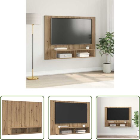 vidaXL Meuble tv salon -  Ensemble meuble TV Chêne artisanal 120 x 23,5 x 90 cm