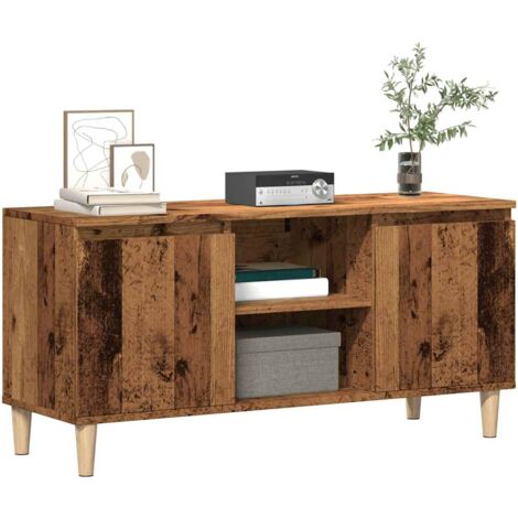vidaXL Meuble TV vieux bois 102x35x50 cm bois d'ingénierie