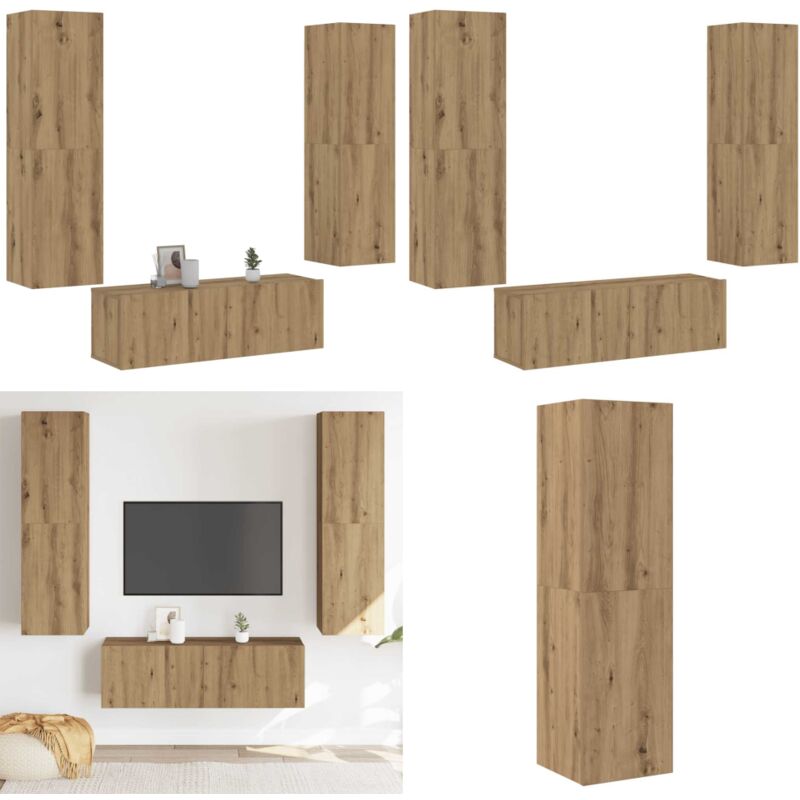 Vidaxl - Meubles tv muraux 3 pcs chêne artisanal bois d'ingénierie