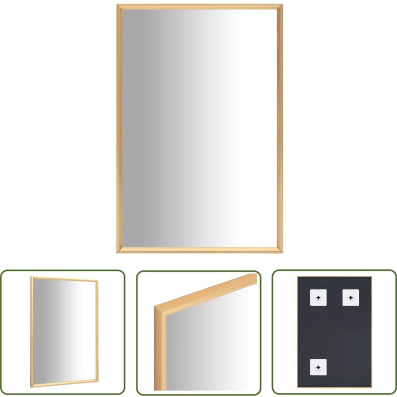 The Living Store - vidaXL Miroir Doré 60x40 cm