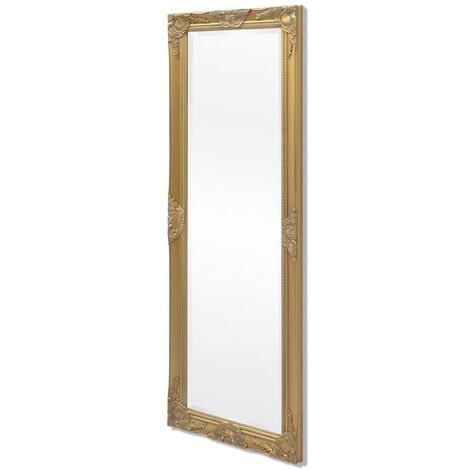 Miroir mural Style baroque 140 x 50 cm Doré
