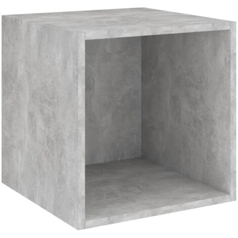 vidaXL Mobile a Muro Grigio Cemento 37x37x37 cm in Legno Multistrato