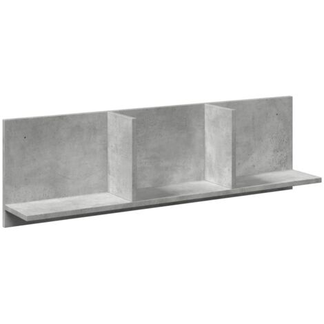 vidaXL Mobile a Parete 100x16,5x30 cm Grigio Cemento in Truciolato