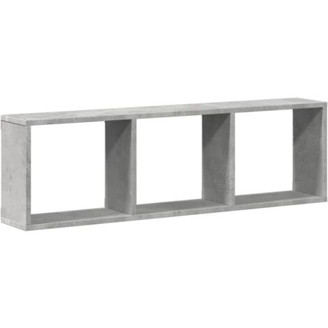 vidaXL Mobile a Parete 100x16x30cm Grigio Cemento in Legno Multistrato