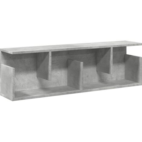 vidaXL Mobile a Parete 100x20x30cm Grigio Cemento in Legno Multistrato
