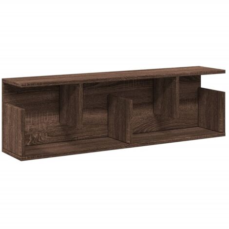 vidaXL Mobile a Parete 100x20x30cm Rovere Marrone in Legno Multistrato