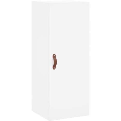 vidaXL Mobile a Parete Bianco 34,5x34x90 cm