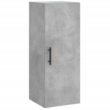vidaXL Mobile a Parete Grigio Cemento 34,5x34x90 cm