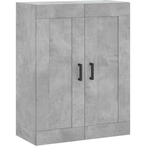 vidaXL Mobile a Parete Grigio Cemento 69,5x34x90 cm Legno Multistrato