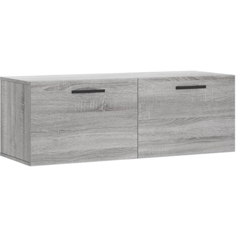 vidaXL Mobile a Parete Grigio Sonoma 100x36,5x35 cm Legno Multistrato