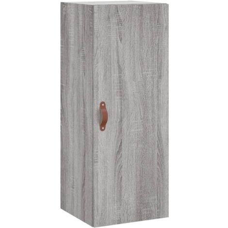 vidaXL Mobile a Parete Grigio Sonoma 34,5x34x90 cm
