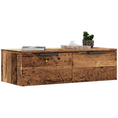 vidaXL Mobile a Parete Legno Antico 68x30x20 cm in Legno Multistrato