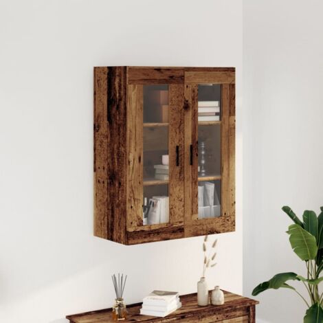 vidaXL Mobile a Parete Legno Antico 69,5x34x90 cm