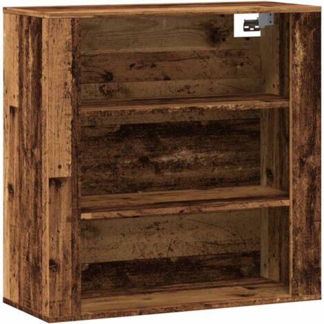 vidaXL Mobile a Parete Legno Antico 80x33x80 cm in Legno Multistrato
