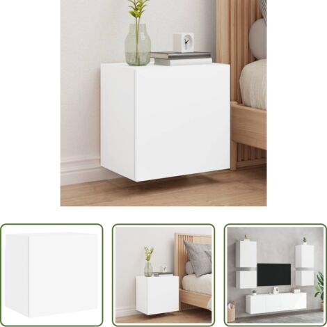 vidaXL Mobile a parete -  Mobile TV a Parete Bianco 40,5x30x40 cm in Legno Multistrato