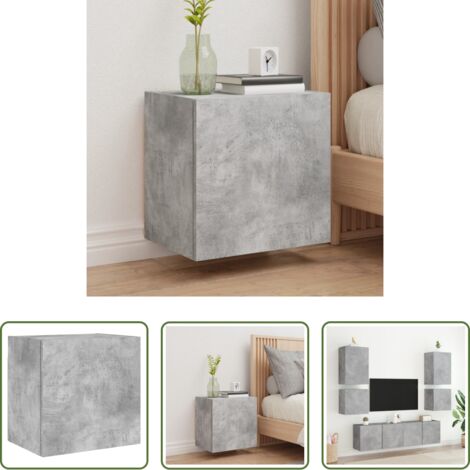 vidaXL Mobile a parete -  Mobile TV Parete Grigio Cemento 40,5x30x40 cm Legno Multistrato