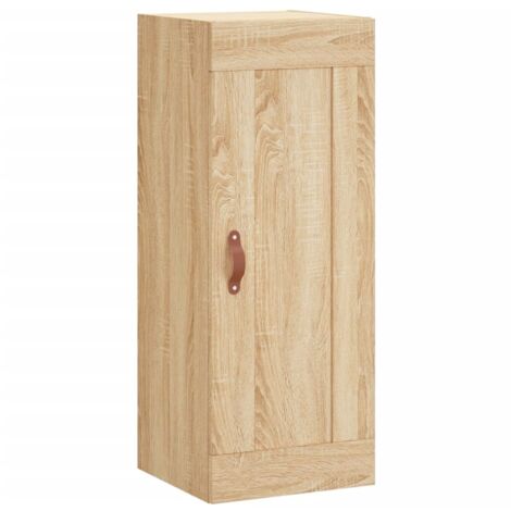 vidaXL Mobile a Parete Rovere Sonoma 34,5x34x90 cm Legno Multistrato