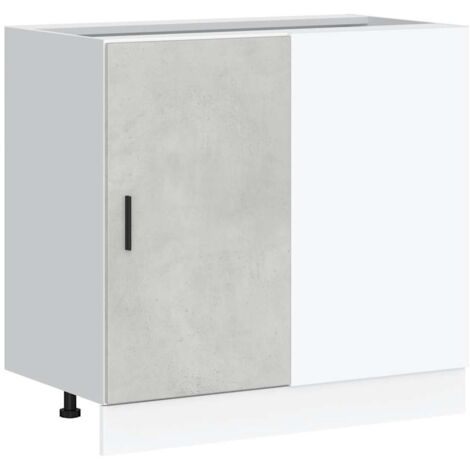 vidaXL Mobile Base Lavello Grigio Cemento in Legno Multistrato