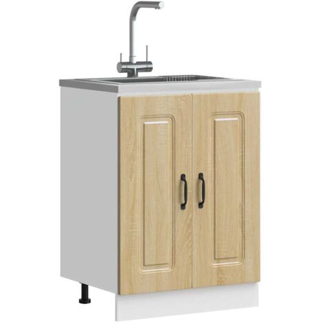 vidaXL Mobile base lavello Kalmar Rovere Sonoma 60x46x81,5 cm
