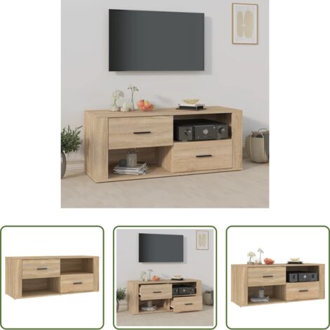 vidaXL Mobile con cassetti -  Mobile per TV Rovere Sonoma 100x35x40 cm Legno Multistrato
