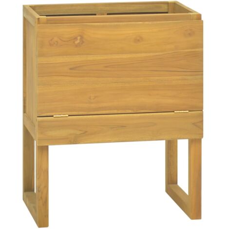 vidaXL Mobile da Bagno 60x40x75 cm in Legno Massello di Teak
