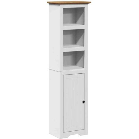 vidaXL Mobile da Bagno BODO Bianco e Marrone 44x30x160 cm