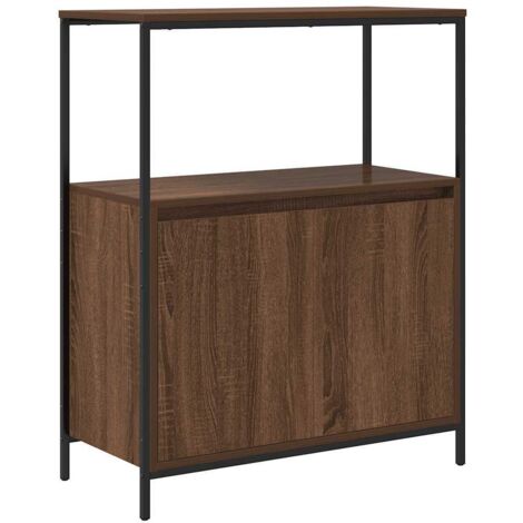 vidaXL Mobile da Bagno con Ripiani Rovere Marrone 76,5x35x95 cm