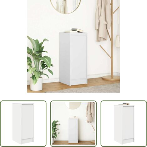 vidaXL Mobile da bagno -  Credenza Bianca 29,5x34x76 cm in Legno Multistrato