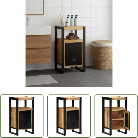 vidaXL Mobile da bagno in legno di mango -  Mobile da Bagno Marrone 40 x 35 x 75 cm Legno di mango massello