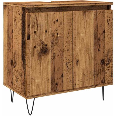 vidaXL Mobile da Bagno Legno Vecchio 58x33x60 cm in Truciolato