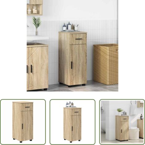 vidaXL Mobile da bagno moderno -  Mobile da Bagno con cassetto Rovere Sonoma 30 x 35 x 80 cm