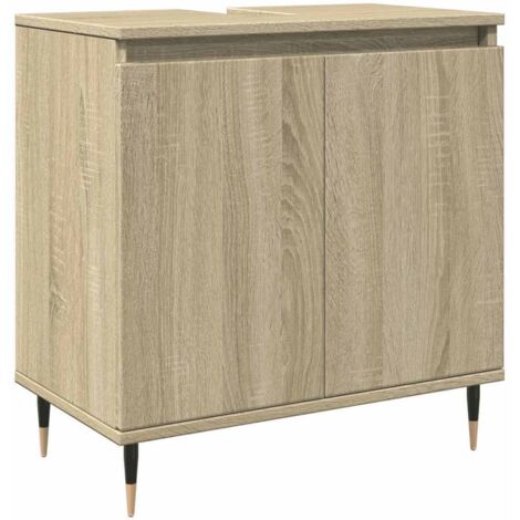 vidaXL Mobile da Bagno Rovere Sonoma 58x33x60 cm in Legno Multistrato