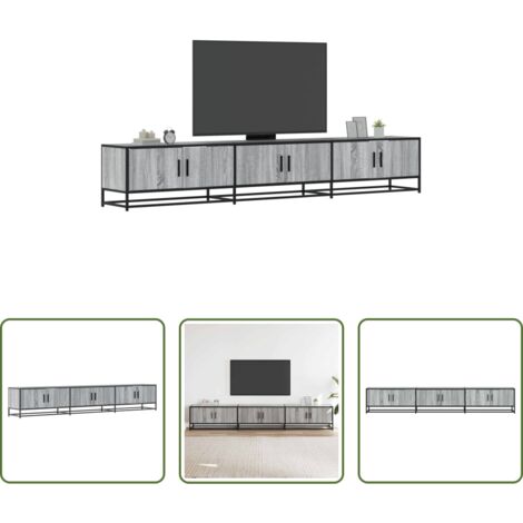 vidaXL Mobile da camera -  Mobile TV Grigio Sonoma 240x35x41 cm in Legno Multistrato