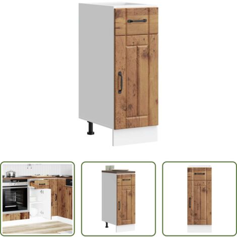 vidaXL Mobile da cucina -  Base da Cucina Lucca Legno Antico in Legno Multistrato