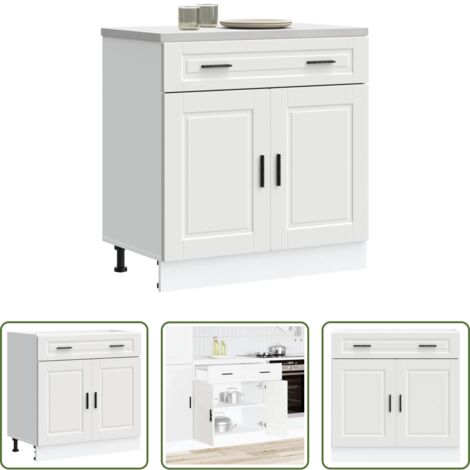 vidaXL Mobile da cucina -  Base da Cucina Porto Bianco in Legno Multistrato