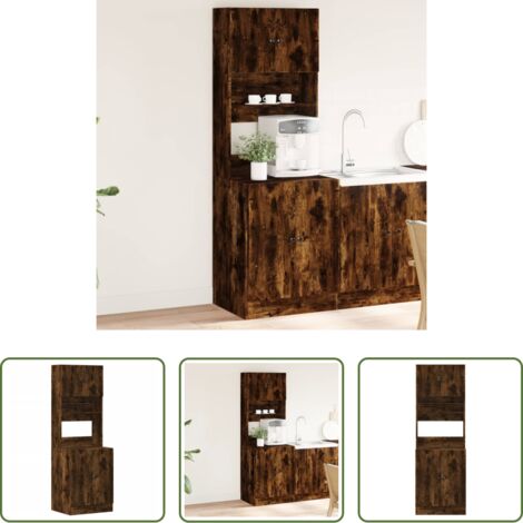 vidaXL Mobile da cucina -  Mobile da Cucina Rovere Fumo 60x50x180 cm in Legno Multistrato
