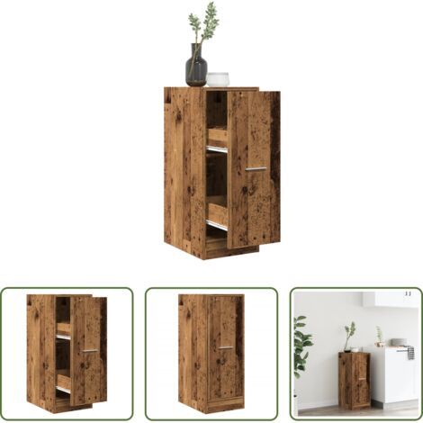 vidaXL Mobile da farmacia -  Armadietto da Farmacia Legno Vecchio 30x41x77,5cm in Truciolato