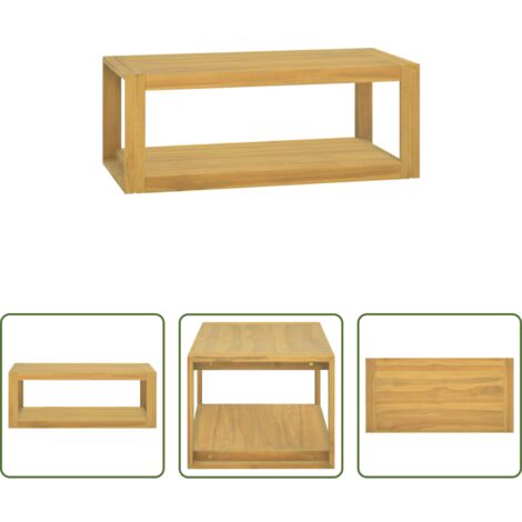 vidaXL Mobile da parete -  Mobile da Bagno a Parete 90x45x35 cm in Legno Massello di Teak