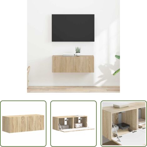 vidaXL Mobile da parete -  Mobile TV da parete 2 pcs Sonoma 60 x 31 x 29.5 cm