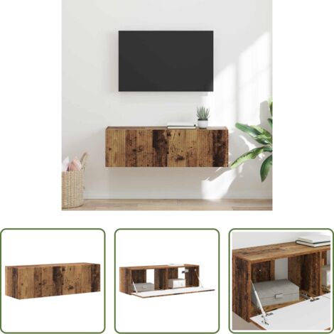 vidaXL Mobile da parete -  Mobile TV da parete Legno vecchio 98 x 31 x 29,5 cm