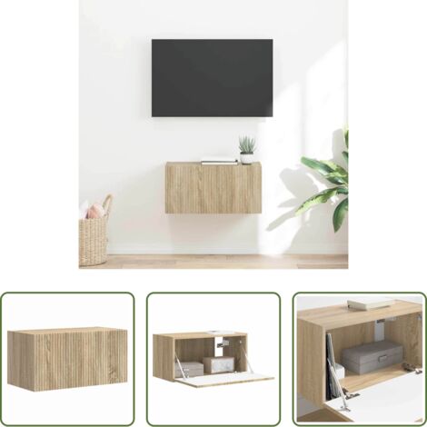 vidaXL Mobile da parete -  Mobile TV da parete Sonoma 60 x 31 x 29.5 cm Legno multistrato