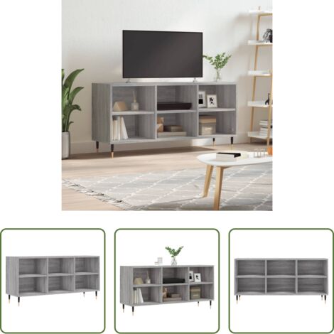 vidaXL Mobile da salotto -  Mobile TV Grigio Sonoma 103,5x30x50 cm in Legno Multistrato