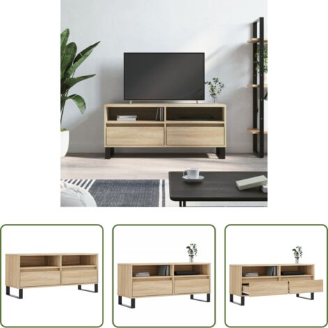 vidaXL Mobile da salotto -  Mobile TV Rovere Sonoma 100x34,5x44,5 cm in Legno Multistrato
