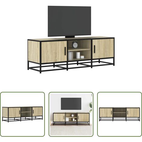 vidaXL Mobile da salotto -  Mobile TV Rovere Sonoma 120x35x41cm Legno Multistrato e Metallo