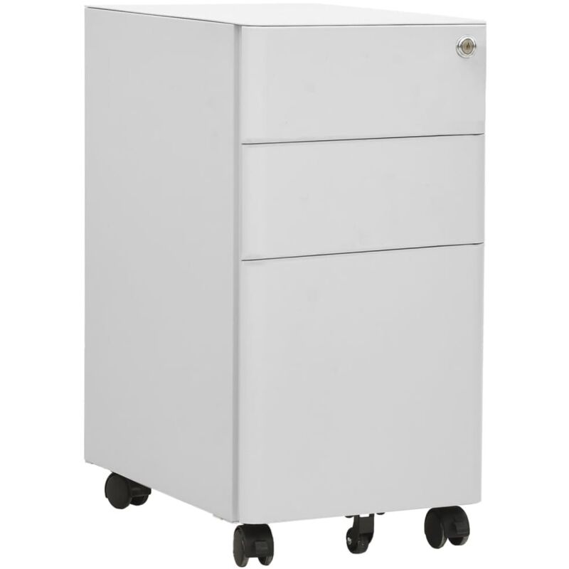 Mobile File Cabinet Light Grey 30x45x59 Cm Steel Vidaxl