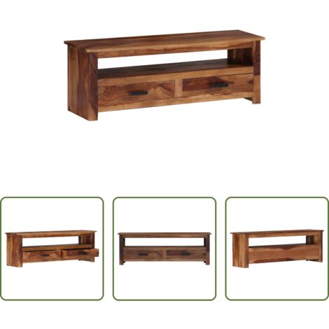 vidaXL Mobile HiFi -  Mobile Porta TV 118x30x40 cm in Legno Massello